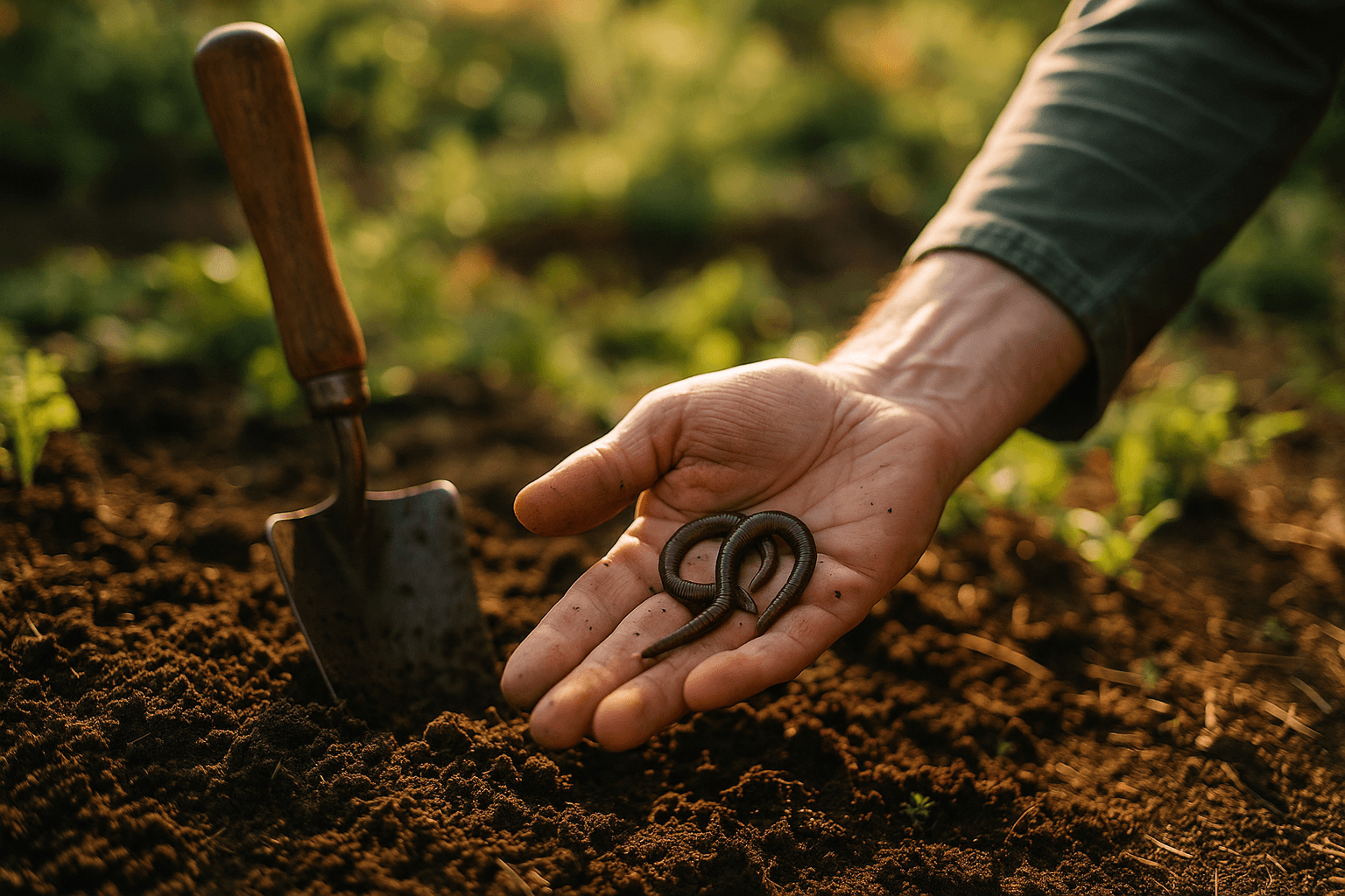 Lombrics au jardin : les attirer et les garder longtemps