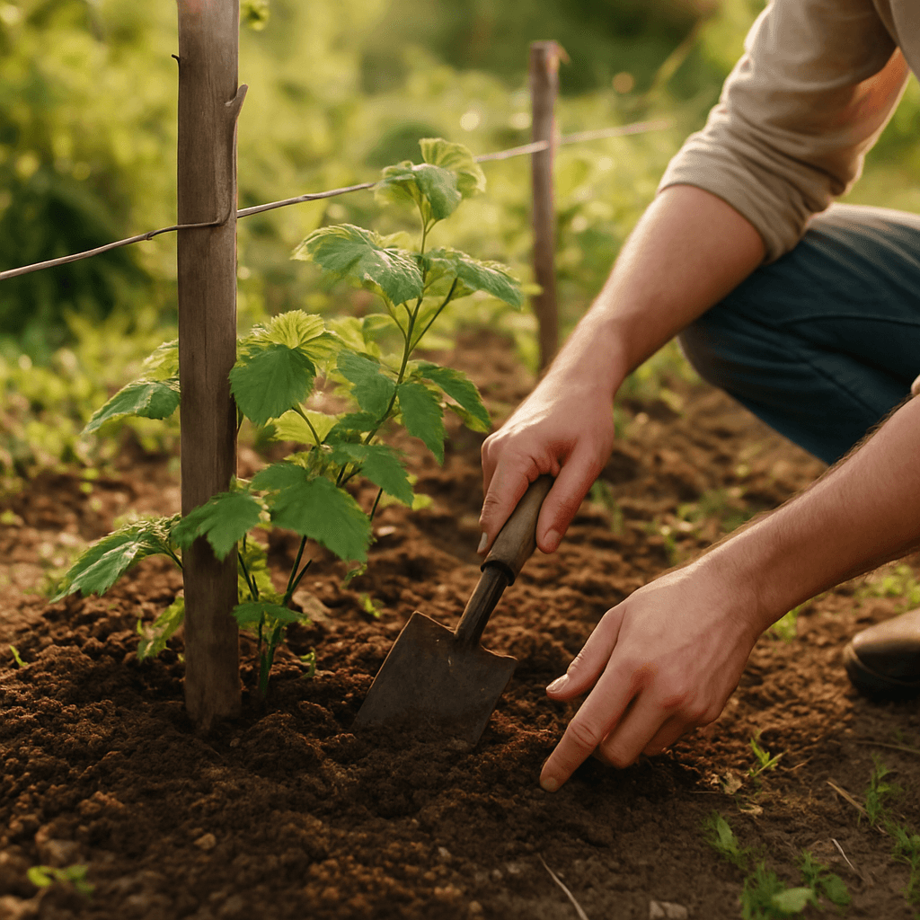 Planter des framboisiers : palissage simple, récolte XXL