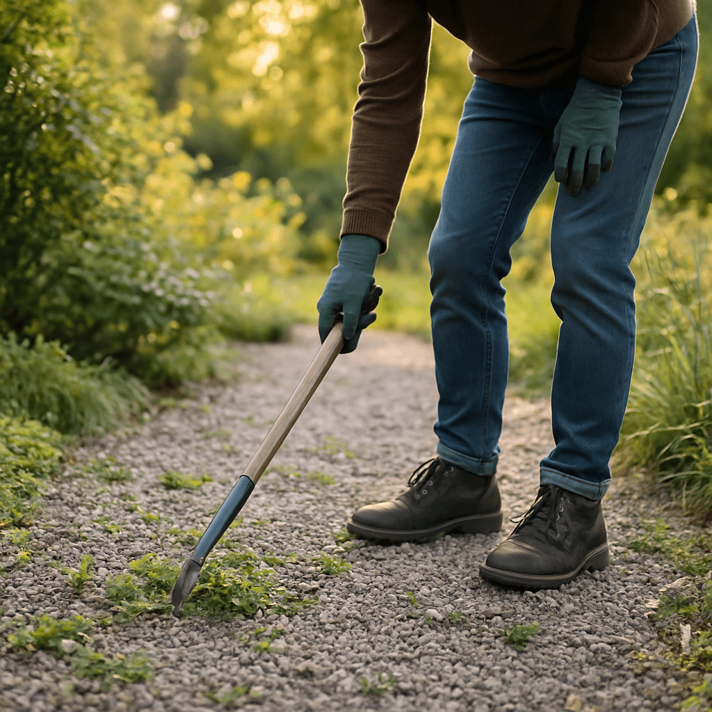 Désherber une allée en gravier sans glyphosate : 6 méthodes