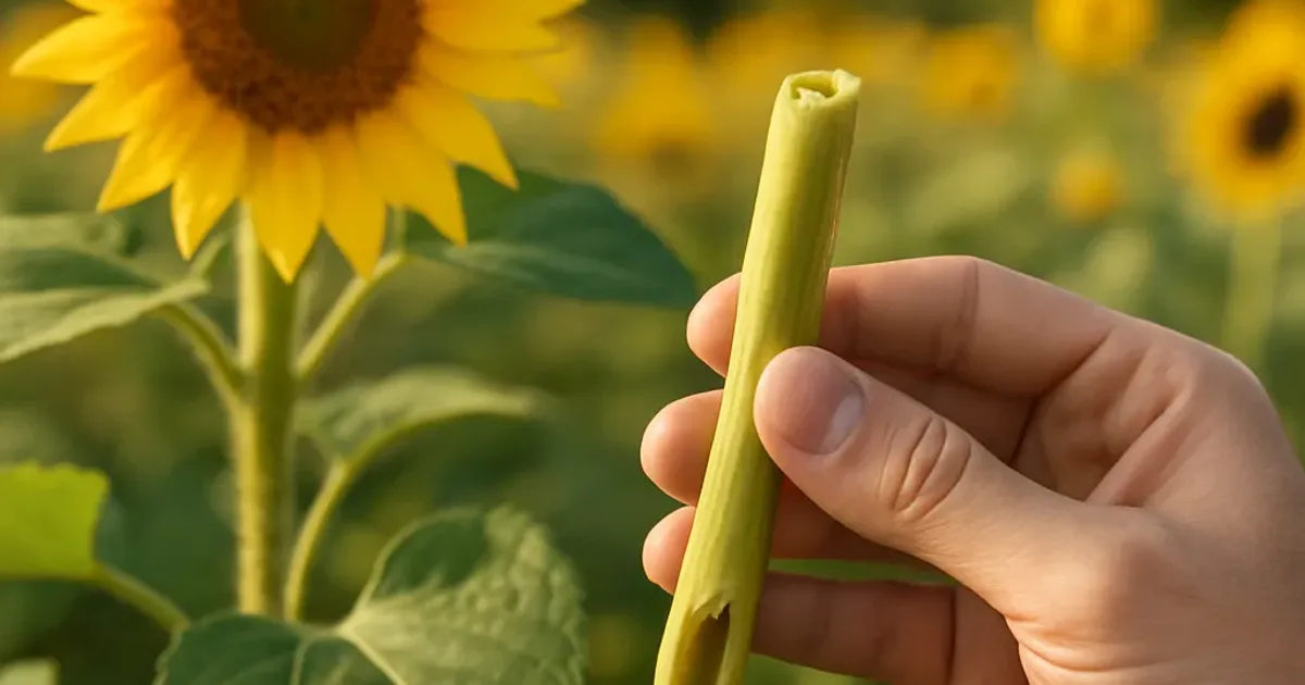 Tournesol : tige creuse ? 9 causes et solutions efficaces