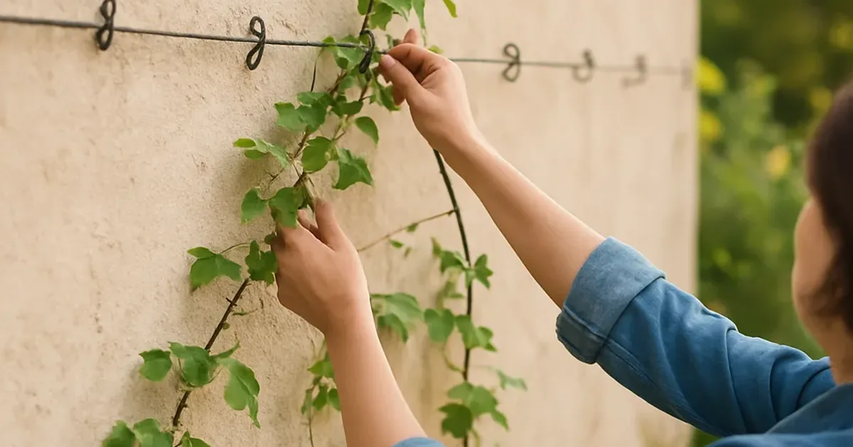 Palisser une grimpante sur un mur : 7 fixations propres