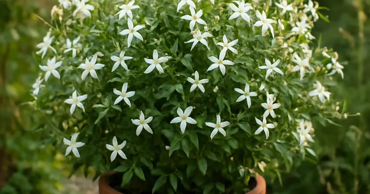 Jasmin étoilé en pot : dense, parfumé et bien florifère