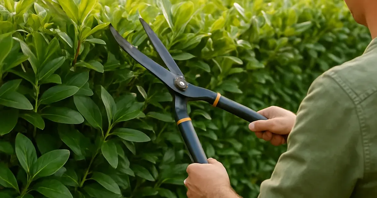 Tailler une haie de laurier-cerise sans trous ni maladies