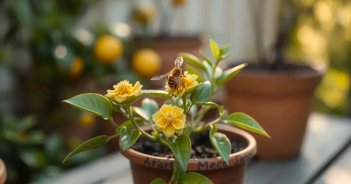 Polliniser un citronnier en pot à la main : mon tuto