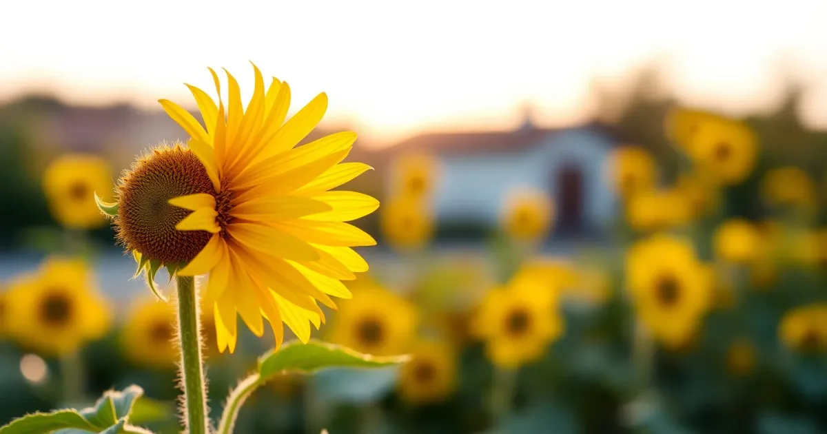 Tournesol qui penche : 9 gestes simples pour le redresser