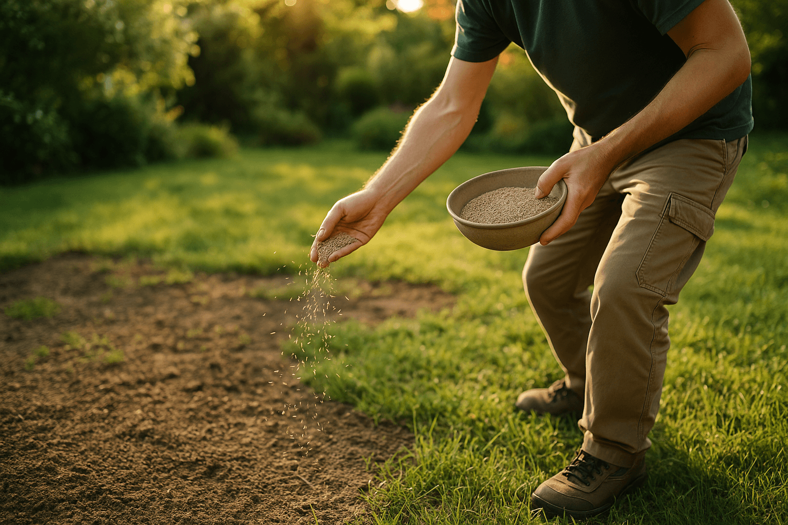 Pelouse clairsemée : regarnir sans tout retourner en week-end