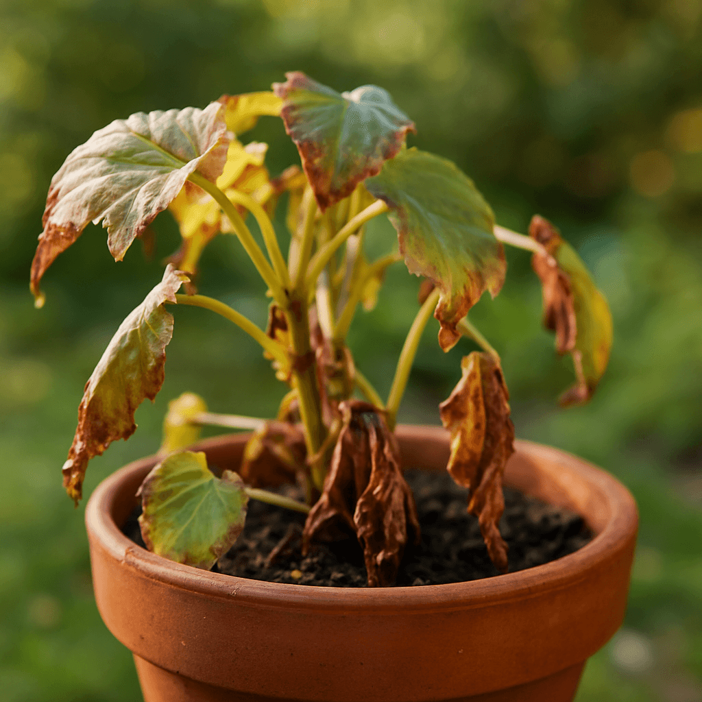 Bégonia qui pourrit : sauver des tiges molles vite
