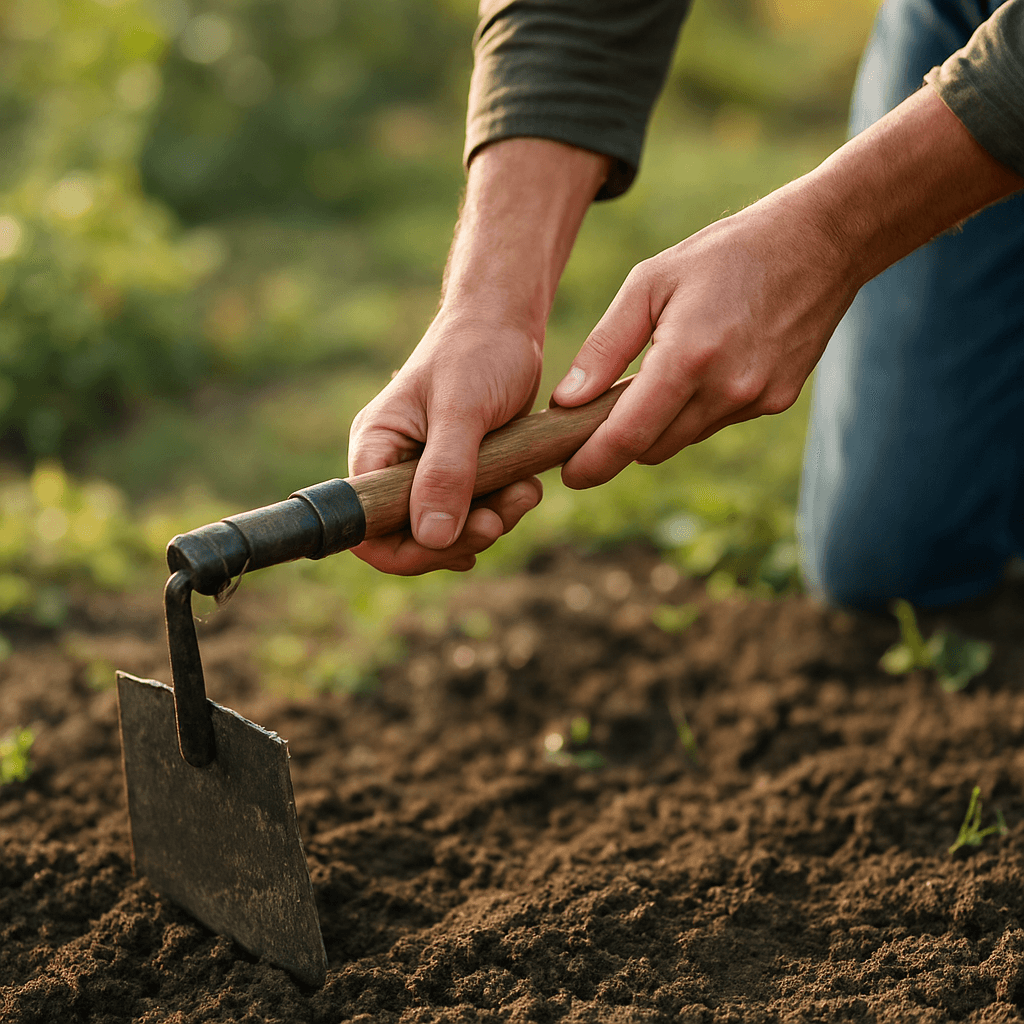 Serfouette : régler l'angle du manche pour biner vite